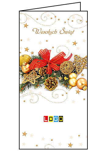 Kartki świąteczne BN3-133 dla firm z Twoim LOGO - Karnet składany BN3