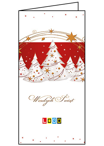 Kartki świąteczne BN3-135 dla firm z Twoim LOGO - Karnet składany BN3