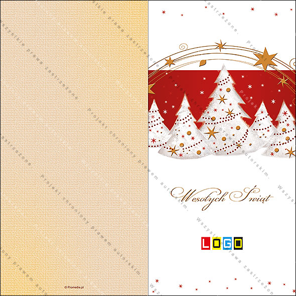 Kartki świąteczne nieskładane - BN3-135 awers