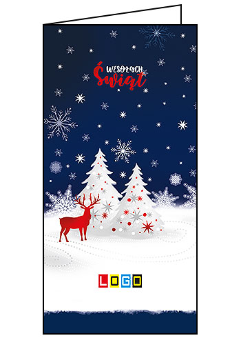 Kartki świąteczne BN3-145 dla firm z Twoim LOGO - Karnet składany BN3