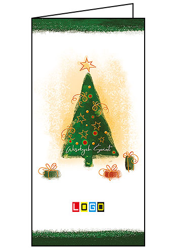 Kartki świąteczne BN3-165 dla firm z Twoim LOGO - Karnet składany BN3