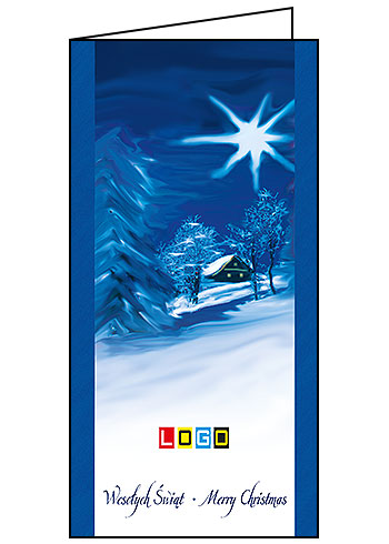 Kartki świąteczne BN3-166 dla firm z Twoim LOGO - Karnet składany BN3
