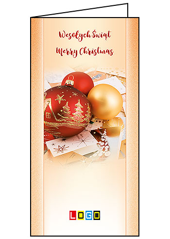 Kartki świąteczne BN3-167 dla firm z Twoim LOGO - Karnet składany BN3