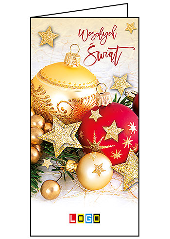 Kartki świąteczne BN3-173 dla firm z Twoim LOGO - Karnet składany BN3