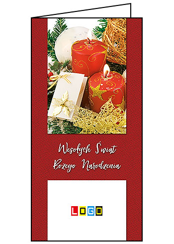 Kartki świąteczne BN3-174 dla firm z Twoim LOGO - Karnet składany BN3