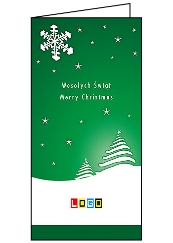 Kartki świąteczne BN3-195 dla firm z Twoim LOGO - Karnet składany BN3