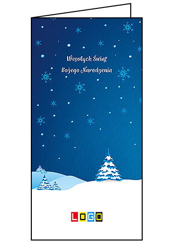 Kartki świąteczne BN3-197 dla firm z Twoim LOGO - Karnet składany BN3