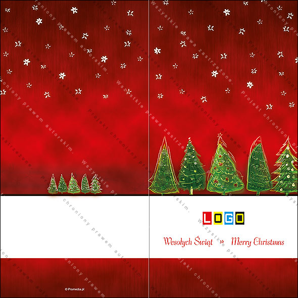 Kartki świąteczne nieskładane - BN3-293 awers