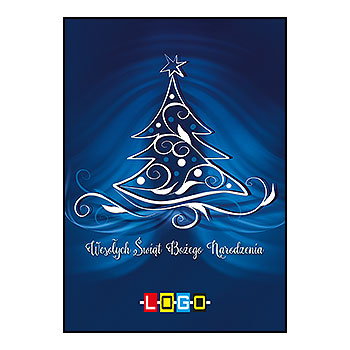 Kartki świąteczne BZ1-019 dla firm z Twoim LOGO - Karnet składany BZ1