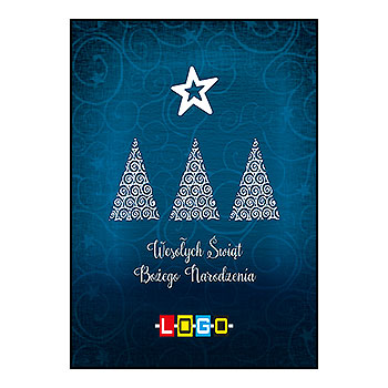 Kartki świąteczne BZ1-061 dla firm z Twoim LOGO - Karnet składany BZ1