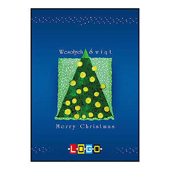 Kartki świąteczne BZ1-090 dla firm z Twoim LOGO - Karnet składany BZ1
