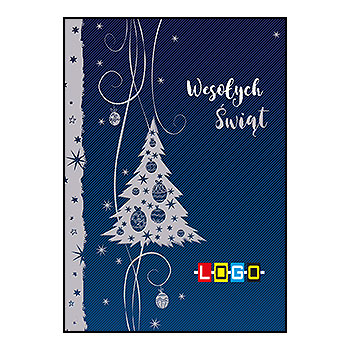 Kartki świąteczne BZ1-103 dla firm z Twoim LOGO - Karnet składany BZ1