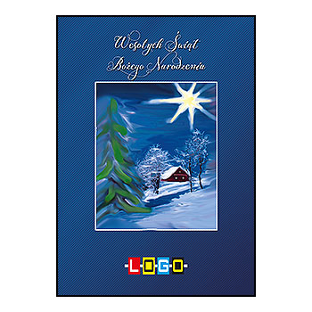 Kartki świąteczne BZ1-110 dla firm z Twoim LOGO - Karnet składany BZ1