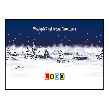 Kartki świąteczne BZ1-127 dla firm z Twoim LOGO - Karnet składany BZ1