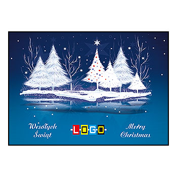 Kartki świąteczne BZ1-129 dla firm z Twoim LOGO - Karnet składany BZ1