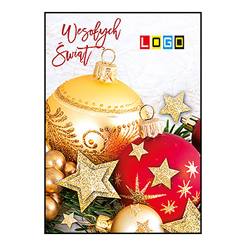 Kartki świąteczne BZ1-173 dla firm z Twoim LOGO - Karnet składany BZ1