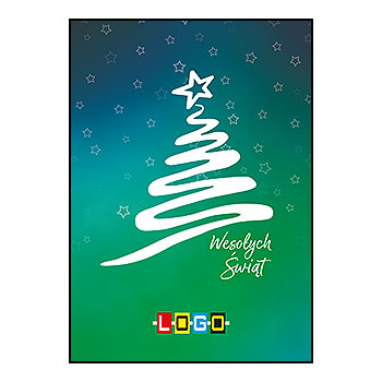 Kartki świąteczne BZ1-194 dla firm z Twoim LOGO - Karnet składany BZ1