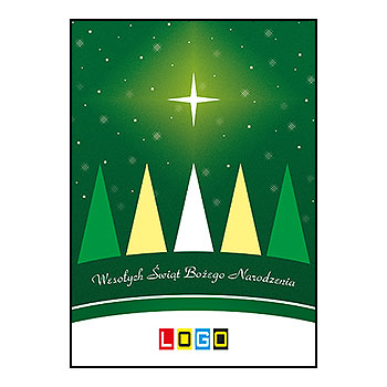 Kartki świąteczne BZ1-198 dla firm z Twoim LOGO - Karnet składany BZ1