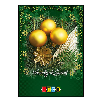Kartki świąteczne BZ1-201 dla firm z Twoim LOGO - Karnet składany BZ1