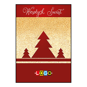 Kartki świąteczne BZ1-203 dla firm z Twoim LOGO - Karnet składany BZ1