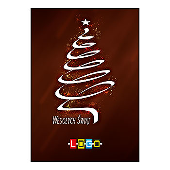 Kartki świąteczne BZ1-205 dla firm z Twoim LOGO - Karnet składany BZ1