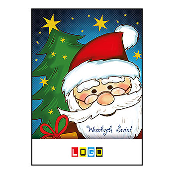 Kartki świąteczne BZ1-218 dla firm z Twoim LOGO - Karnet składany BZ1