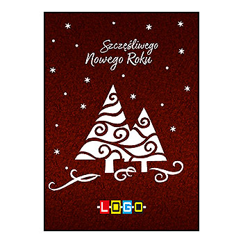 Kartki świąteczne BZ1-228 dla firm z Twoim LOGO - Karnet składany BZ1