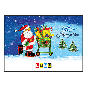Kartki świąteczne BZ1-245 dla firm z Twoim LOGO - Karnet składany BZ1