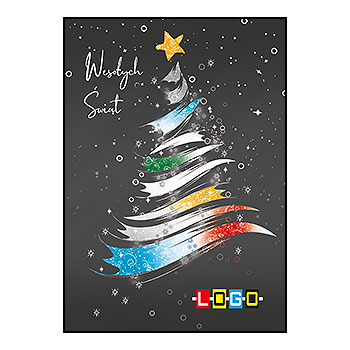 Kartki świąteczne BZ1-378 dla firm z Twoim LOGO - Karnet składany BZ1