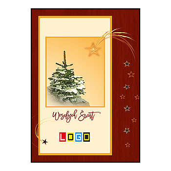 Kartki świąteczne BZ1-382 dla firm z Twoim LOGO - Karnet składany BZ1