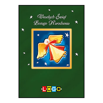 Kartki świąteczne BZ1-387 dla firm z Twoim LOGO - Karnet składany BZ1