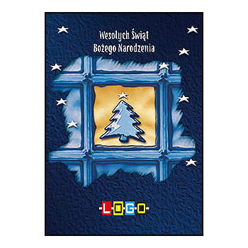 Kartki świąteczne BZ1-388 dla firm z Twoim LOGO - Karnet składany BZ1