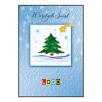 Kartki świąteczne BZ1-391 dla firm z Twoim LOGO - Karnet składany BZ1