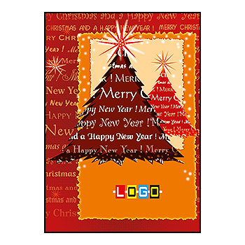 Kartki świąteczne BZ1-394 dla firm z Twoim LOGO - Karnet składany BZ1