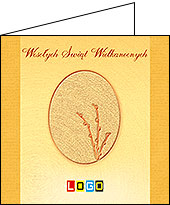 Kartki wielkanocne WN2-024 dla firm z Twoim LOGO - Karnet składany WN2