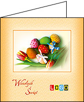 Kartki wielkanocne WN2-036 dla firm z Twoim LOGO - Karnet składany WN2